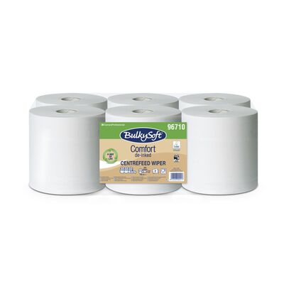 BulkySoft White Centrefeed Rolls Pack of 6